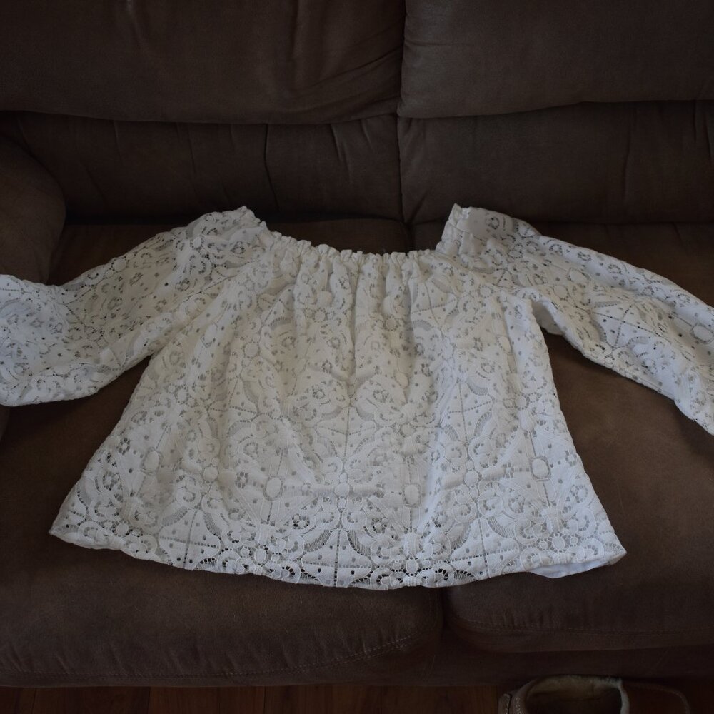 WHBM Heavy Lace Blouse